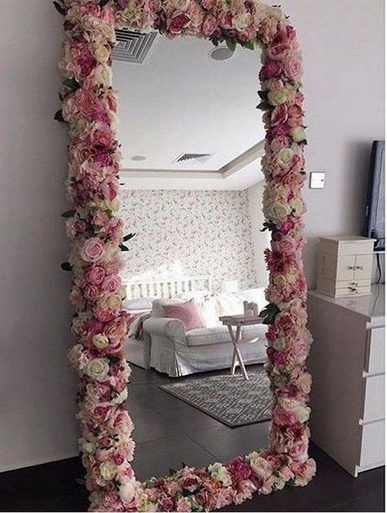 miroir fleurs